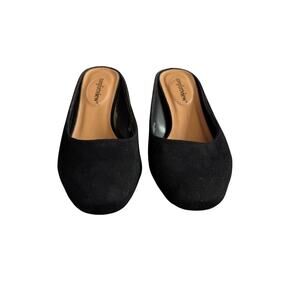 Comfortview Black Judy Mule Heels Slip-On Block Heel Work Shoes 7.5 WW
